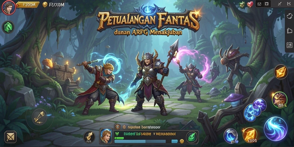 Screenshot gameplay F200M menampilkan aksi seru dalam ARPG.