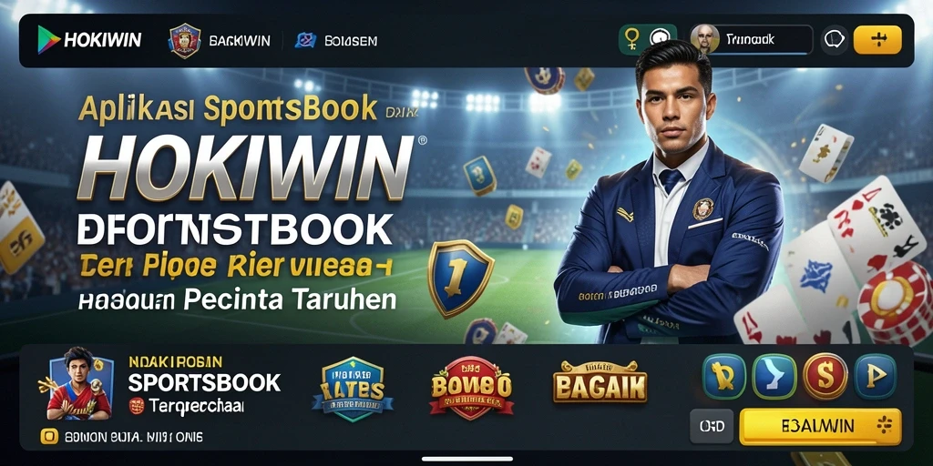 Tampilan utama HOKIWIN dengan berbagai opsi taruhan olahraga.