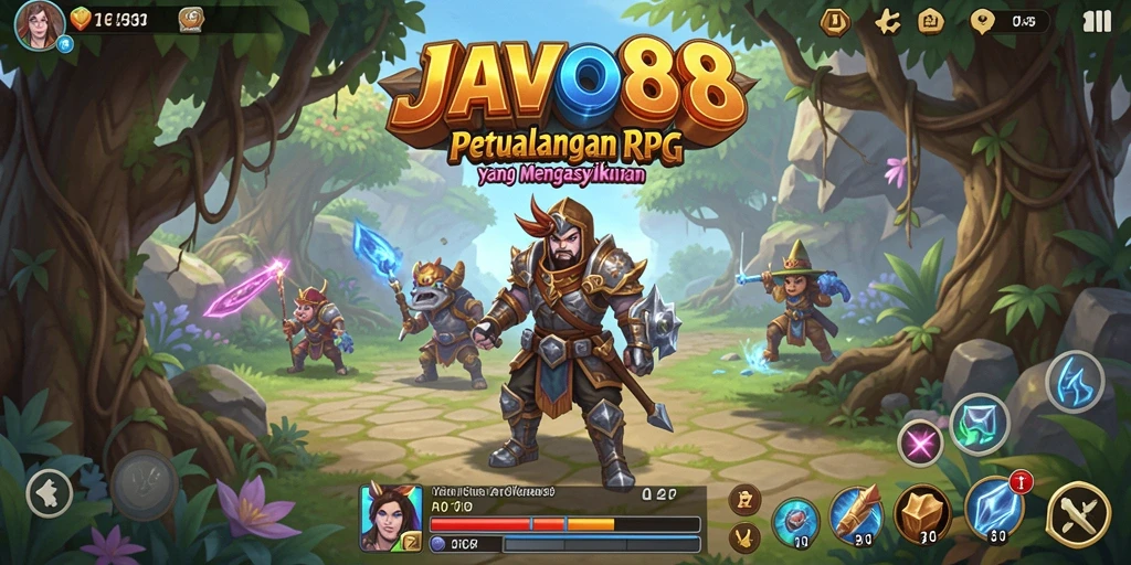 Tangkapan layar gameplay JAVO88 yang menampilkan petualangan seru dalam dunia RPG.
