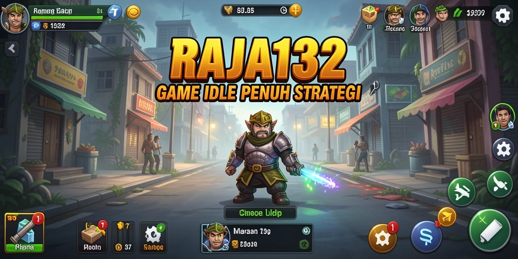 Tampilan gameplay RAJA132 yang menampilkan karakter dan strategi Idle.