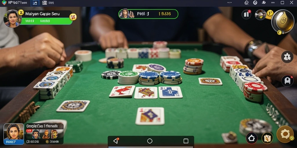 Tampilan gameplay Gaple yang seru dan penuh strategi.