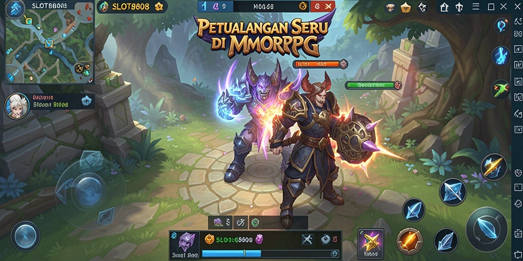Tampilan gameplay menakjubkan dalam dunia MMORPG SLOT8808.