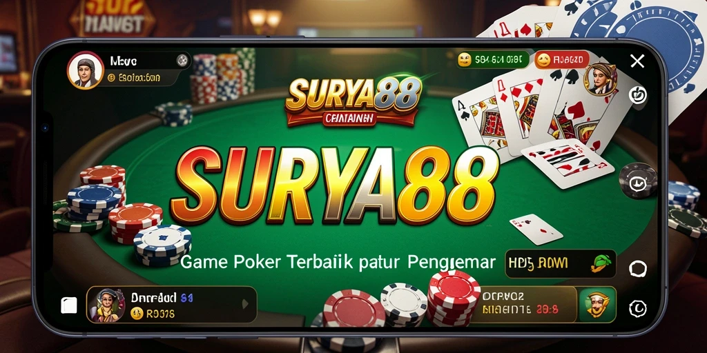 Tampilan gameplay Poker SURYA88 yang menarik dan mendebarkan.