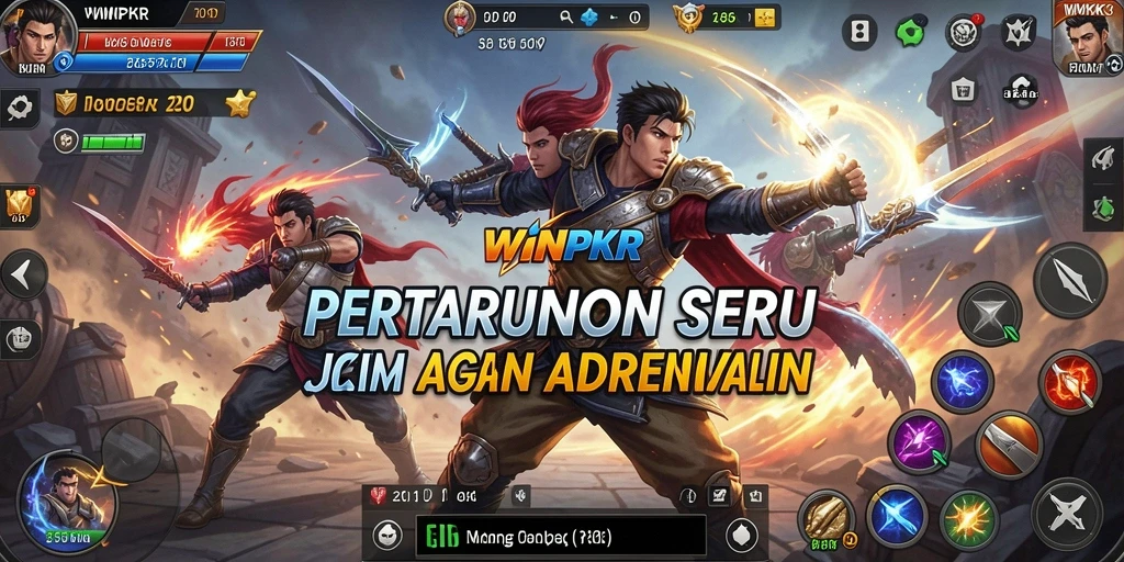 Tangkapan layar gameplay <strong>WINPKR</strong> yang menampilkan aksi seru dan pertarungan intens.