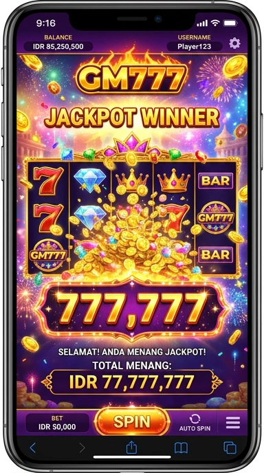 Screenshot antarmuka gm777 yang menarik dan mudah dinavigasi.